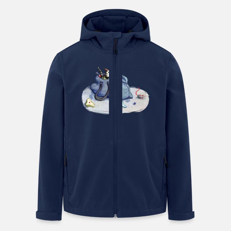 Verstecken - Recycelte Männer Softshell-Jacke von Stanley/Stella - Navy