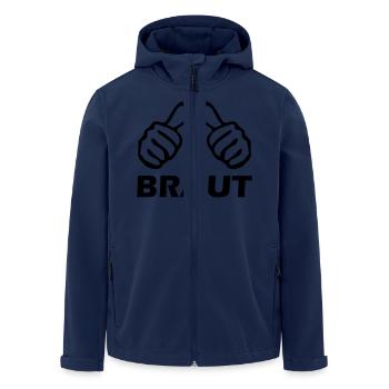braut - Recycelte Männer Softshell-Jacke von Stanley/Stella - Navy - Vorne - AI Model Male 185 light (185cm)