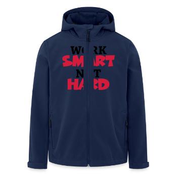 Work smart, not hard - Recycelte Männer Softshell-Jacke von Stanley/Stella - Navy - Vorne - AI Model Male 185 light (185cm)