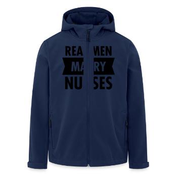 Real Men Marry Nurses - Veste softshell homme en polyester recyclé Stanley/Stella - marine - Devant - AI Model Male 185 light (185cm)