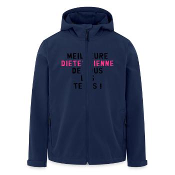 Diététicien / Diététicienne / Diététique / Sport - Veste softshell homme en polyester recyclé Stanley/Stella - marine - Devant - AI Model Male 185 light (185cm)