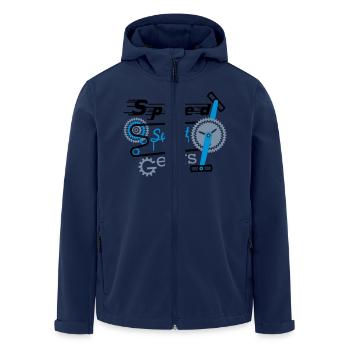 speed sweat n gears - 3 farb Vektor - Recycelte Männer Softshell-Jacke von Stanley/Stella - Navy - Vorne - AI Model Male 185 light (185cm)