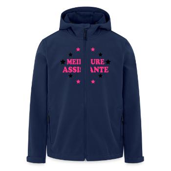 Meilleure assistante - Veste softshell homme en polyester recyclé Stanley/Stella - marine - Devant - AI Model Male 185 light (185cm)