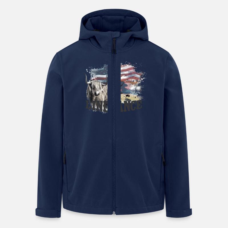 kl_linedance23a - Recycelte Männer Softshell-Jacke von Stanley/Stella - Navy