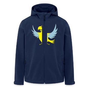 papagei_02 - Recycelte Männer Softshell-Jacke von Stanley/Stella - Navy - Vorne - AI Model Male 185 light (185cm)