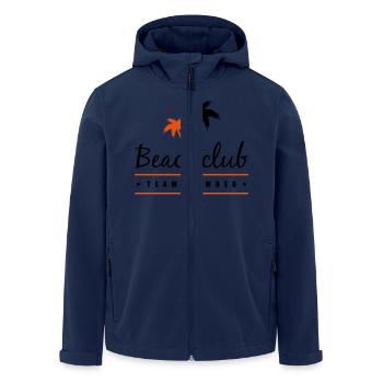 beachclub team member - Men’s Recycled Softshell Jacket by Stanley/Stella - navy - Front - AI Model Male 185 light (185cm)