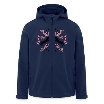 Jumping Unicorns -Springende Einhörner - Veste softshell homme en polyester recyclé Stanley/Stella - marine - Devant - AI Model Male 185 light (185cm)