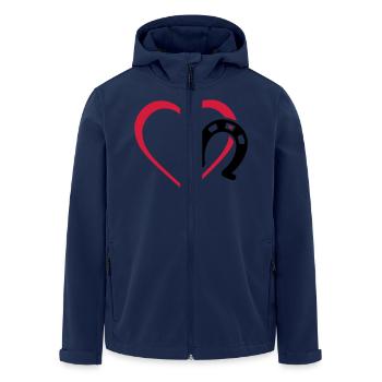 Symbole - Hufe Herz - Recycelte Männer Softshell-Jacke von Stanley/Stella - Navy - Vorne - AI Model Male 185 light (185cm)