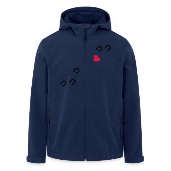 Symbole - Hufe Herz - Recycelte Männer Softshell-Jacke von Stanley/Stella - Navy - Vorne - AI Model Male 185 light (185cm)