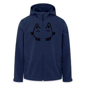 cat comic - Recycelte Männer Softshell-Jacke von Stanley/Stella - Navy - Vorne - AI Model Male 185 light (185cm)