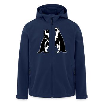 Penguins in love - Men’s Recycled Softshell Jacket by Stanley/Stella - navy - Front - AI Model Male 185 light (185cm)