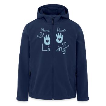 mamas_und_papas_liebling - Recycelte Männer Softshell-Jacke von Stanley/Stella - Navy - Vorne - AI Model Male 185 light (185cm)