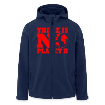 There is no planet B - Veste softshell homme en polyester recyclé Stanley/Stella - marine - Devant - AI Model Male 185 light (185cm)