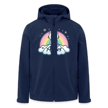 Agnes Surname First name Unicorn Cat - Men’s Recycled Softshell Jacket by Stanley/Stella - navy - Front - AI Model Male 185 light (185cm)