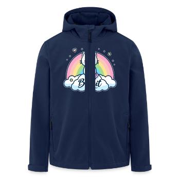 Birgit Surname First name Unicorn Cat - Men’s Recycled Softshell Jacket by Stanley/Stella - navy - Front - AI Model Male 185 light (185cm)