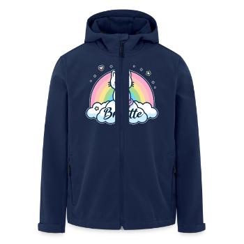 Brigitte Name Vorname Einhornkatze - Recycelte Männer Softshell-Jacke von Stanley/Stella - Navy - Vorne - AI Model Male 185 light (185cm)