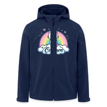 Carmen Surname First name Unicorn Cat - Men’s Recycled Softshell Jacket by Stanley/Stella - navy - Front - AI Model Male 185 light (185cm)