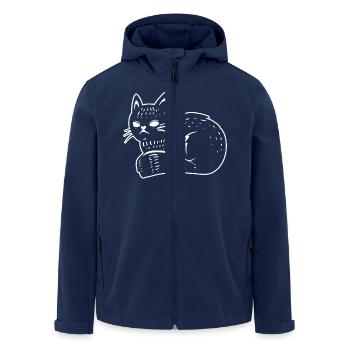 Crabby cat outline - Recycelte Männer Softshell-Jacke von Stanley/Stella - Navy - Vorne - AI Model Male 185 light (185cm)