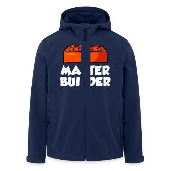 Brick Builder Brick Building Master Builder - Men’s Recycled Softshell Jacket by Stanley/Stella - navy - Front - AI Model Male 185 light (185cm)