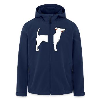 Cher chien tire la langue joyeusement - Veste softshell homme en polyester recyclé Stanley/Stella - marine - Devant - AI Model Male 185 light (185cm)