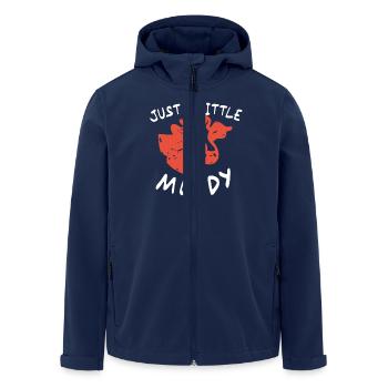 rote retro kuh kunst - Recycelte Männer Softshell-Jacke von Stanley/Stella - Navy - Vorne - AI Model Male 185 light (185cm)