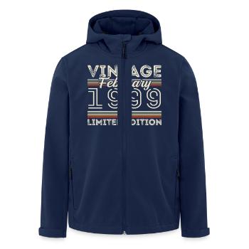 February 1999 Anniversary Gift - February 1999 - Men’s Recycled Softshell Jacket by Stanley/Stella - navy - Front - AI Model Male 185 light (185cm)