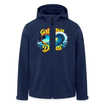 Wochenend-Birthday Dubai 2025 - Recycelte Männer Softshell-Jacke von Stanley/Stella - Navy - Vorne - AI Model Male 185 light (185cm)