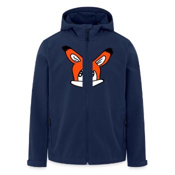 Renard Renard roux Animal sauvage Intelligent Habitants de la forêt - Veste softshell homme en polyester recyclé Stanley/Stella - marine - Devant - AI Model Male 185 light (185cm)