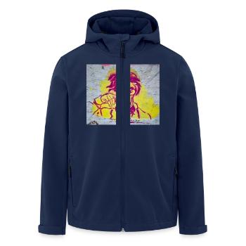 Urban Art - Men’s Recycled Softshell Jacket by Stanley/Stella - navy - Front - AI Model Male 185 light (185cm)