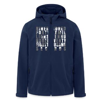 30 Years in Seconds 30th Birthday 30s English - Men’s Recycled Softshell Jacket by Stanley/Stella - navy - Front - AI Model Male 185 light (185cm)
