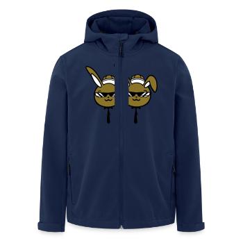2 Sonnenbrille Hasen Freunde Team Crew Paar Zwei - Recycelte Männer Softshell-Jacke von Stanley/Stella - Navy - Vorne - AI Model Male 185 light (185cm)