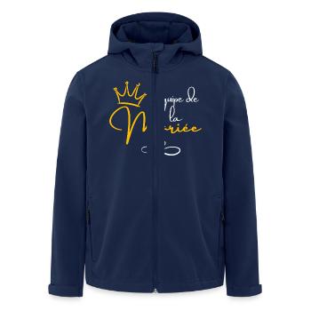 Braut Team Kranz - Braut Geschenk - Recycelte Männer Softshell-Jacke von Stanley/Stella - Navy - Vorne - AI Model Male 185 light (185cm)