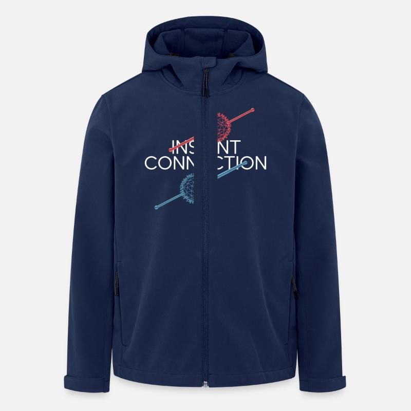 Instant Connection Geometric Art Design - Recycelte Männer Softshell-Jacke von Stanley/Stella - Navy