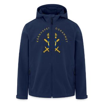 The Swedish Nuclear Weapons Programme - Men’s Recycled Softshell Jacket by Stanley/Stella - navy - Front - AI Model Male 185 light (185cm)