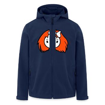 Vogel Dame Frau weiblich hübsches Gesicht Schleife - Recycelte Männer Softshell-Jacke von Stanley/Stella - Navy - Vorne - AI Model Male 185 light (185cm)