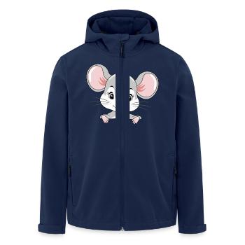 Cute peeking baby mouse - Men’s Recycled Softshell Jacket by Stanley/Stella - navy - Front - AI Model Male 185 light (185cm)