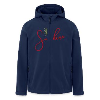 Sonnenschein Sonne Symbol - Recycelte Männer Softshell-Jacke von Stanley/Stella - Navy - Vorne - AI Model Male 185 light (185cm)