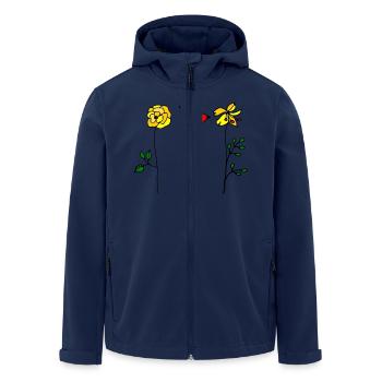 Blumen - Recycelte Männer Softshell-Jacke von Stanley/Stella - Navy - Vorne - AI Model Male 185 light (185cm)