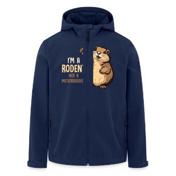I'm A Rodent Not A Meteorologist Rodent Animal - Men’s Recycled Softshell Jacket by Stanley/Stella - navy - Front - AI Model Male 185 light (185cm)
