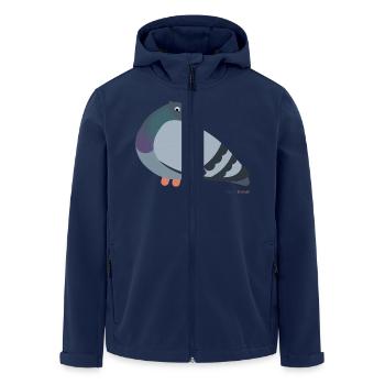 Taube Tauben - Recycelte Männer Softshell-Jacke von Stanley/Stella - Navy - Vorne - AI Model Male 185 light (185cm)