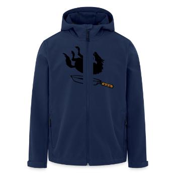 Horse in the pan - Men’s Recycled Softshell Jacket by Stanley/Stella - navy - Front - AI Model Male 185 light (185cm)
