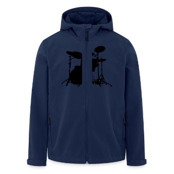 Schlagzeug - Drums - Recycelte Männer Softshell-Jacke von Stanley/Stella - Navy - Vorne - AI Model Male 185 light (185cm)