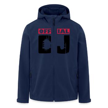 DJ - Men’s Recycled Softshell Jacket by Stanley/Stella - navy - Front - AI Model Male 185 light (185cm)