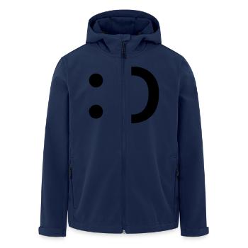 :D smiley lachen - Recycelte Männer Softshell-Jacke von Stanley/Stella - Navy - Vorne - AI Model Male 185 light (185cm)