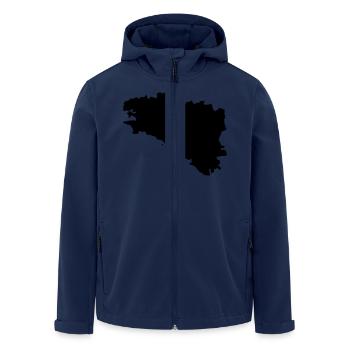 Bretagne - Veste softshell homme en polyester recyclé Stanley/Stella - marine - Devant - AI Model Male 185 light (185cm)
