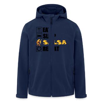 eat sleep SALSA repeat - Recycelte Männer Softshell-Jacke von Stanley/Stella - Navy - Vorne - AI Model Male 185 light (185cm)