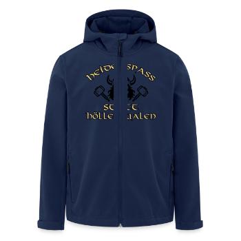 Wikinger - Heidenspaß statt Höllenqualen - Recycelte Männer Softshell-Jacke von Stanley/Stella - Navy - Vorne - AI Model Male 185 light (185cm)