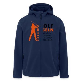 GOLFREGELN - Recycelte Männer Softshell-Jacke von Stanley/Stella - Navy - Vorne - AI Model Male 185 light (185cm)
