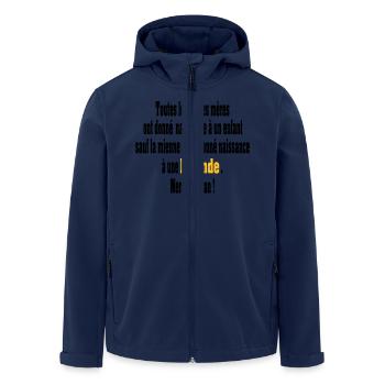 naissance d'une légende - Veste softshell homme en polyester recyclé Stanley/Stella - marine - Devant - AI Model Male 185 light (185cm)