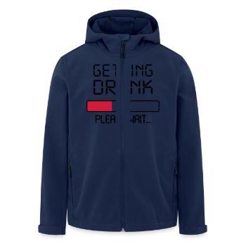 getting drunk - Men’s Recycled Softshell Jacket by Stanley/Stella - navy - Front - AI Model Male 185 light (185cm)